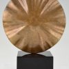 Mid Century abstract bronze sculpture