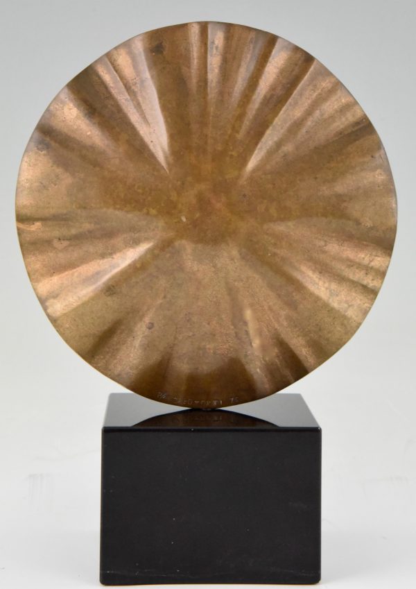 Mid Century abstract bronze sculpture