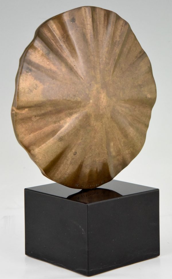 Mid Century abstract bronze sculpture