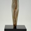 Mid Century abstract bronze sculpture