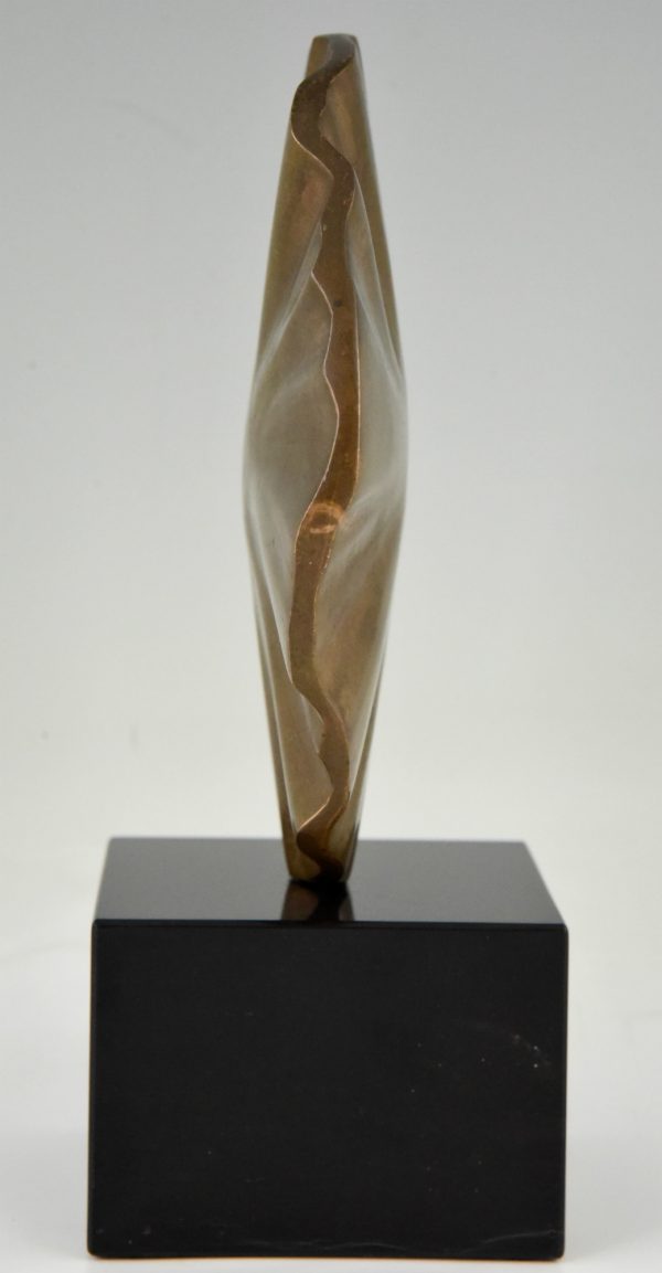 Mid Century abstract bronze sculpture