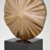 Mid Century abstract bronze sculpture