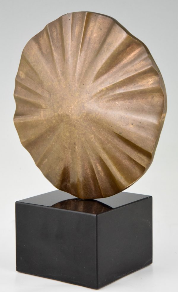 Mid Century abstract bronze sculpture