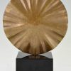 Mid Century abstract bronze sculpture