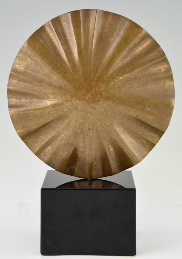 Mid Century abstract bronze sculpture