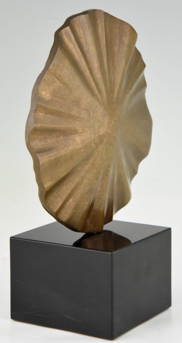 Mid Century abstract bronze sculpture