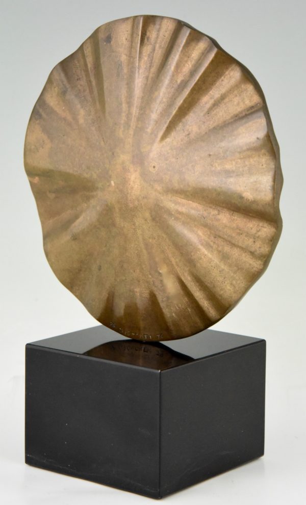 Mid Century abstract bronze sculpture