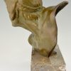 Art Deco bronzen buste Achilles