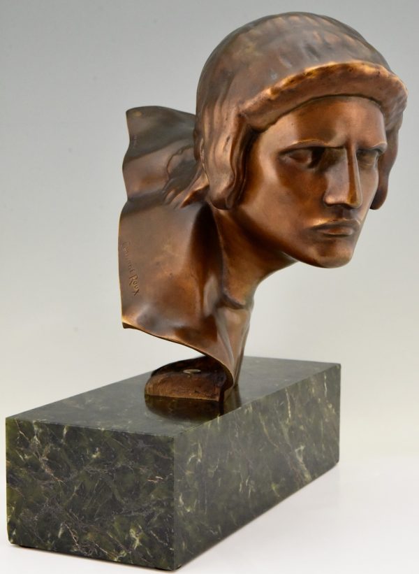 Art Deco buste en bronze Achilles