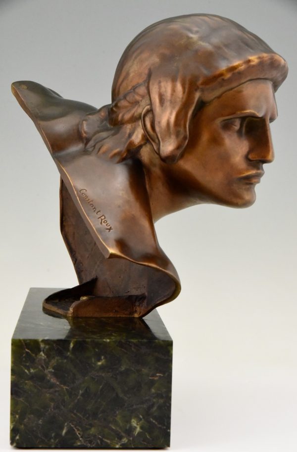 Art Deco buste en bronze Achilles