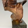 Art Deco bronzen buste Achilles