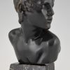 Art Deco bronze bust of the young Achilles