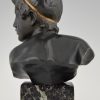 Art Deco bronze bust of the young Achilles