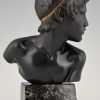 Art Deco Bronze Buste der junge Achilles