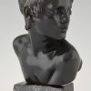 Art Deco bronze bust of the young Achilles