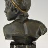 Art Deco bronze jongens buste Achilles
