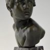 Art Deco buste en bronze jeune Achilles