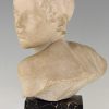 Art Deco marble bust of a boy, the child Achilles