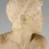 Art Deco marble bust of a boy, the child Achilles