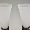 Ein Paar Art Deco Lampen Schmiedeeisen und Glas