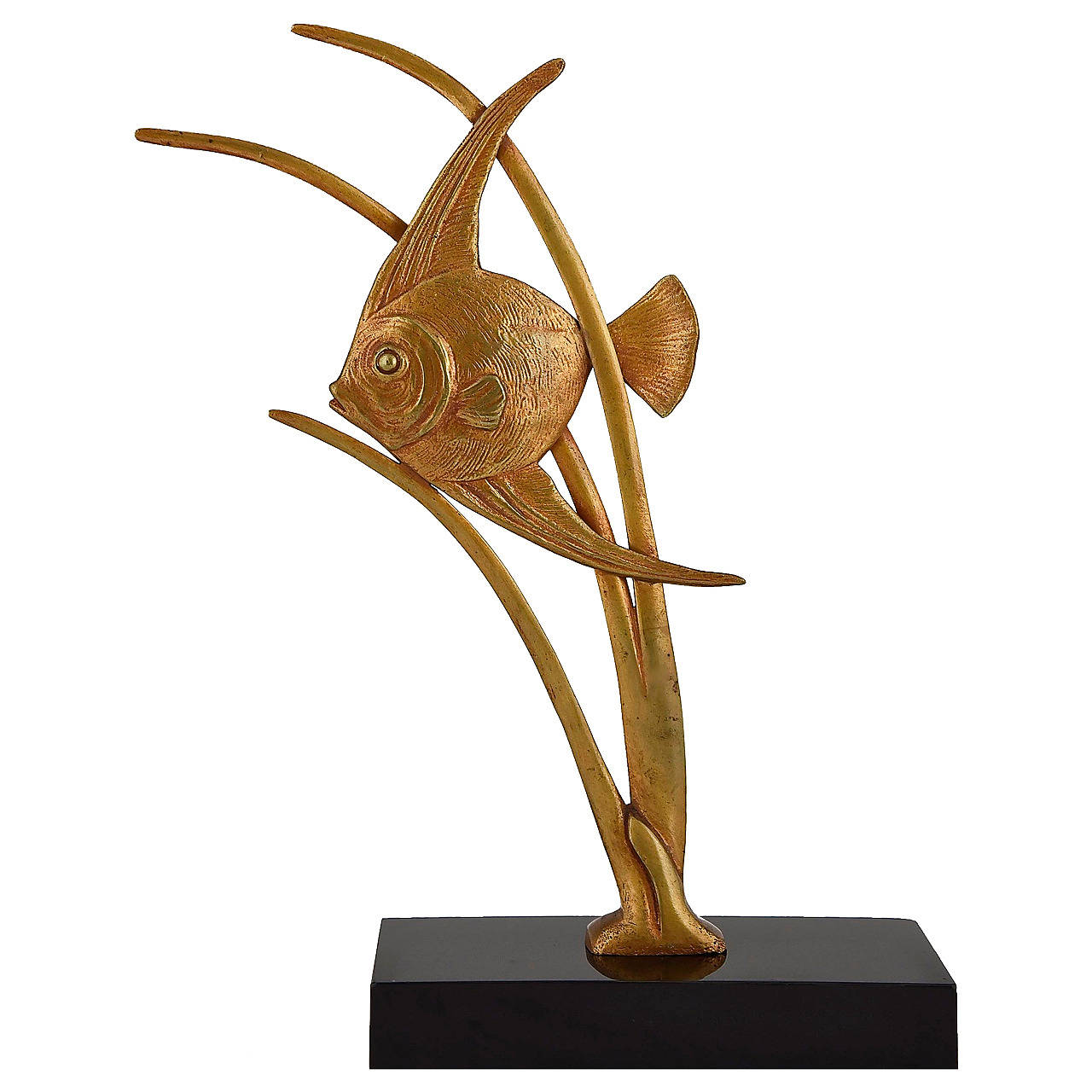Art Deco bronzen beeld vis