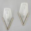 Art Deco glass and bronze wall lights or scones