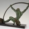 Art Deco beeld atletische man, “L’age du bronze”