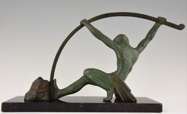 Art Deco Skulptur atletische  Mann, “L’age du bronze”