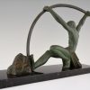 Art Deco Skulptur atletische  Mann, “L’age du bronze”