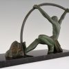 Art Deco beeld atletische man, “L’age du bronze”