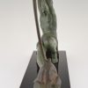 Art Deco beeld atletische man, “L’age du bronze”