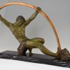 Art Deco Skulptur atletische Mann, L’age du bronze