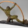 Art Deco Skulptur atletische Mann, L’age du bronze