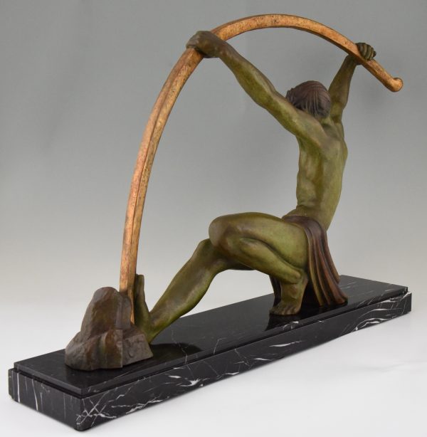 Art Deco Skulptur atletische Mann, L’age du bronze