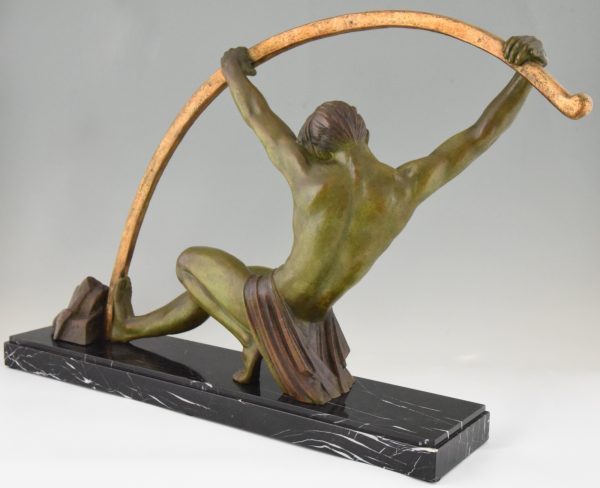 Art Deco Skulptur atletische Mann, L’age du bronze