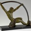 Art Deco Skulptur atletische Mann, l’age du bronze