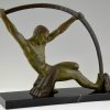 Art Deco beeld atletische man, l’age du bronze