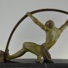 Art Deco beeld atletische man, l’age du bronze