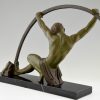 Art Deco Skulptur atletische Mann, l’age du bronze