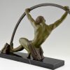 Art Deco beeld atletische man, l’age du bronze