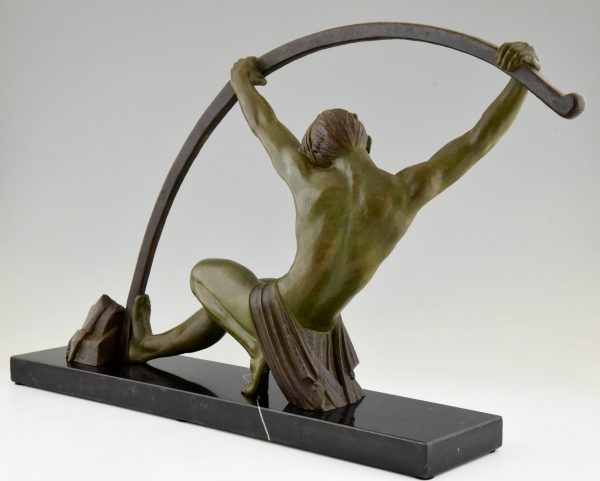 Art Deco Skulptur atletische  Mann, l’age du bronze