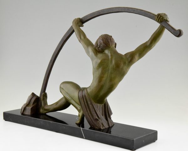 Art Deco beeld atletische man, l’age du bronze