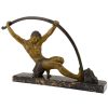 Art Deco Skulptur atletischer Mann mit Stab “l’age du bronze”