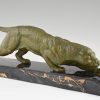 Art Deco sculpture of a panther