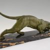 Art Deco sculpture of a panther