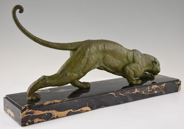 Art Deco sculpture of a panther