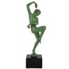 Art Deco sculpture danseuse nue aux raisins