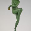 Art Deco sculpture danseuse nue aux raisins