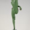 Art Deco sculpture danseuse nue aux raisins