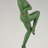 Art Deco sculpture danseuse nue aux raisins